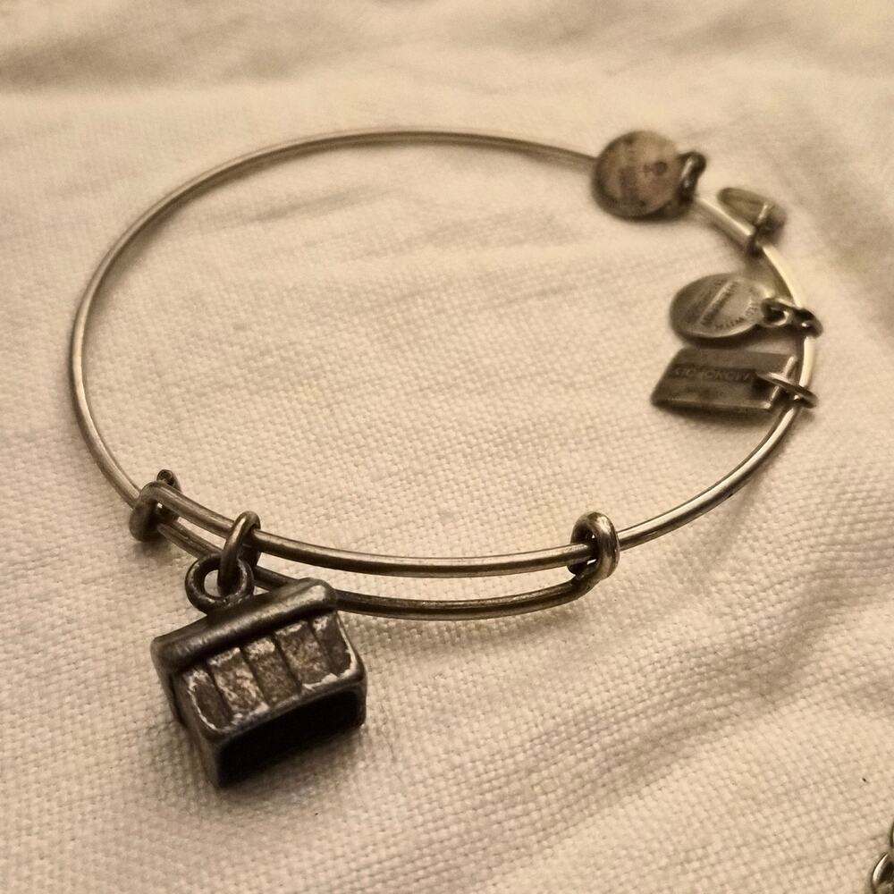 Alex‎ and Ani Monopoly Charm Bangle Rafaelian Silver Expandable Bracelet Stack